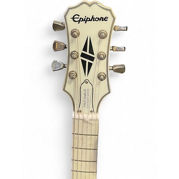 Used Epiphone Matt Heafy SN0FALL Les Paul Custom White Solid Body Electric Guitar