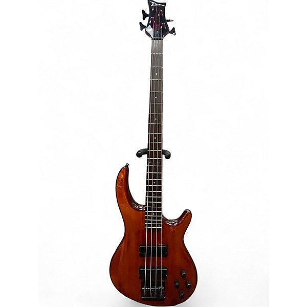 Used Dean Edge 4 String Trans Amber Electric Bass Guitar