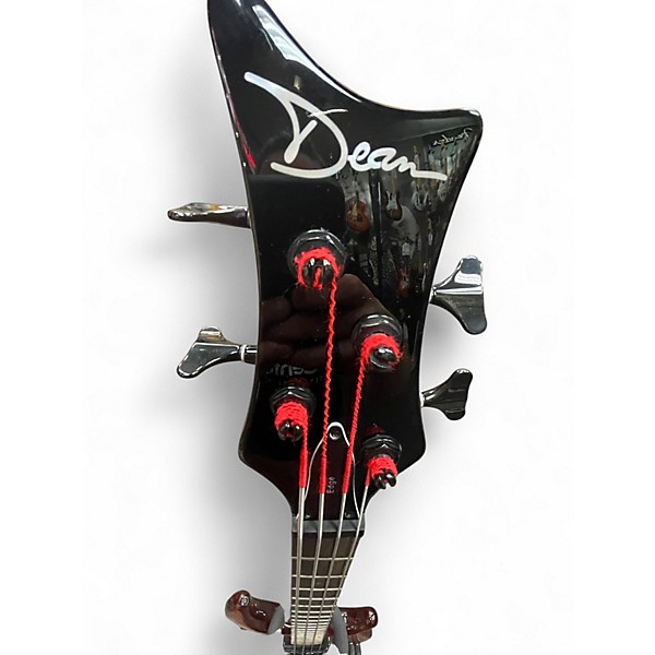 Used Dean Edge 4 String Trans Amber Electric Bass Guitar