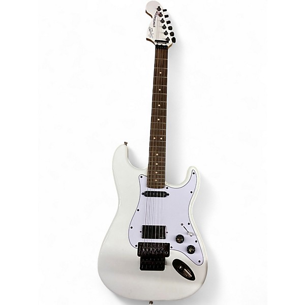 Used Squier Contemporary Active Stratocaster HH White Solid Body Electric Guitar