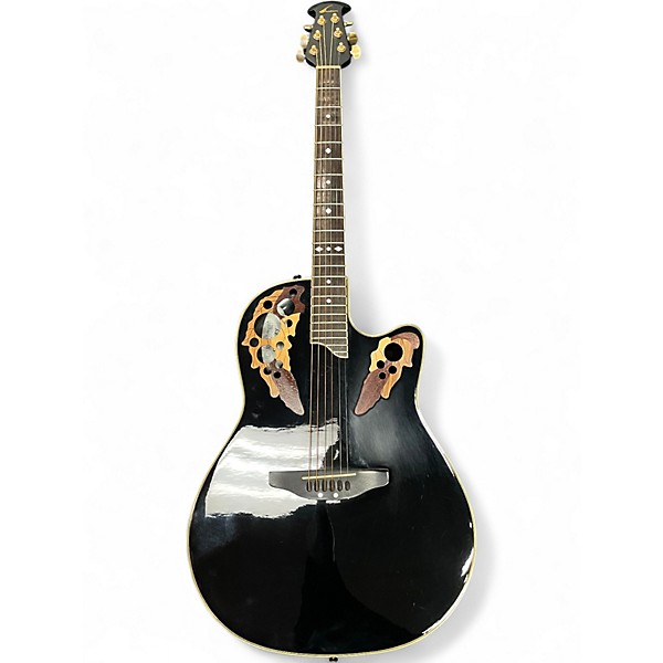 Used Ovation CS257 Celebrity Black Acoustic Electric Guitar