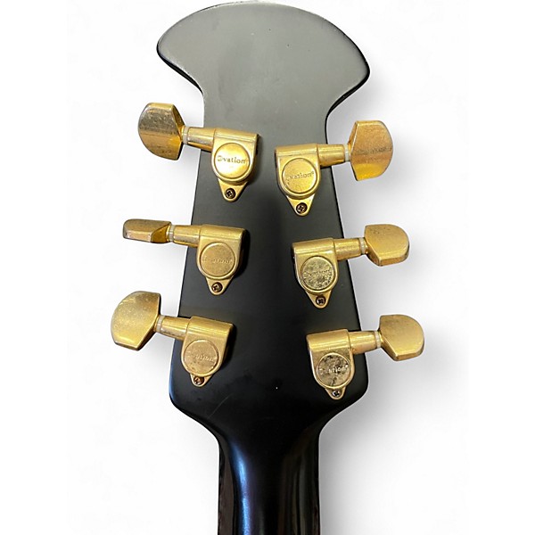 Used Ovation CS257 Celebrity Black Acoustic Electric Guitar