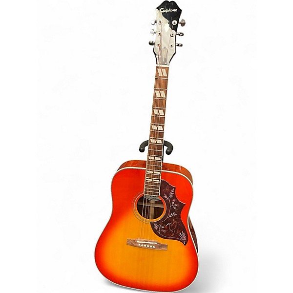 Used Epiphone Hummingbird Studio 2 Tone Sunburst Acoustic Electric Guitar