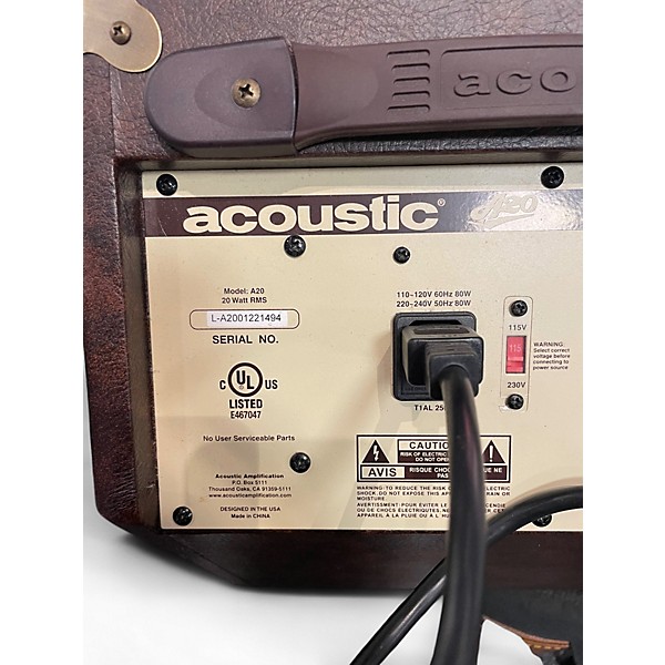 Used Acoustic A20 20W Acoustic Guitar Combo Amp