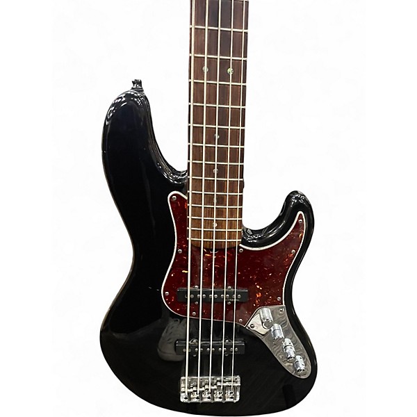 Used Fender American Deluxe Jazz Bass V Black Electric Bass Guitar