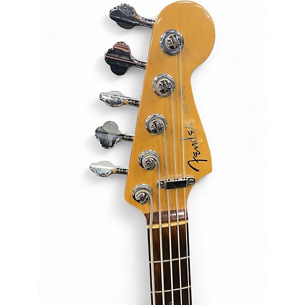 Used Fender American Deluxe Jazz Bass V Black Electric Bass Guitar