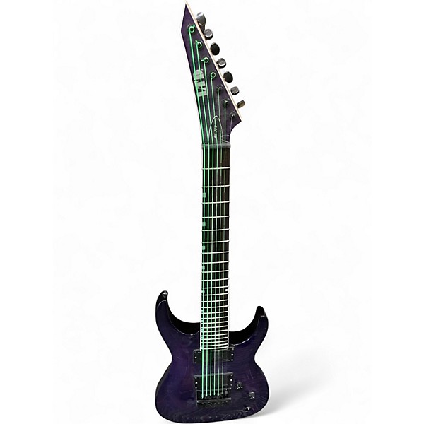 Used ESP LTD SH7-ET Trans Purple Solid Body Electric Guitar