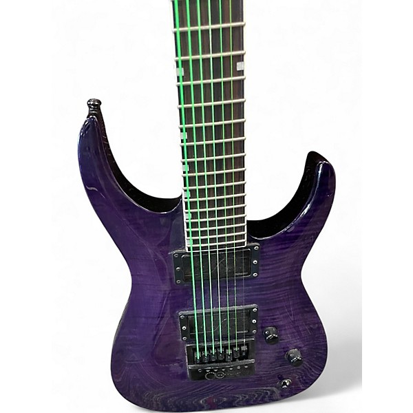 Used ESP LTD SH7-ET Trans Purple Solid Body Electric Guitar