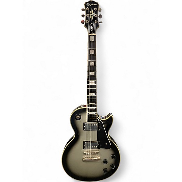 Used Epiphone Les Paul Custom Silver Burst Solid Body Electric Guitar