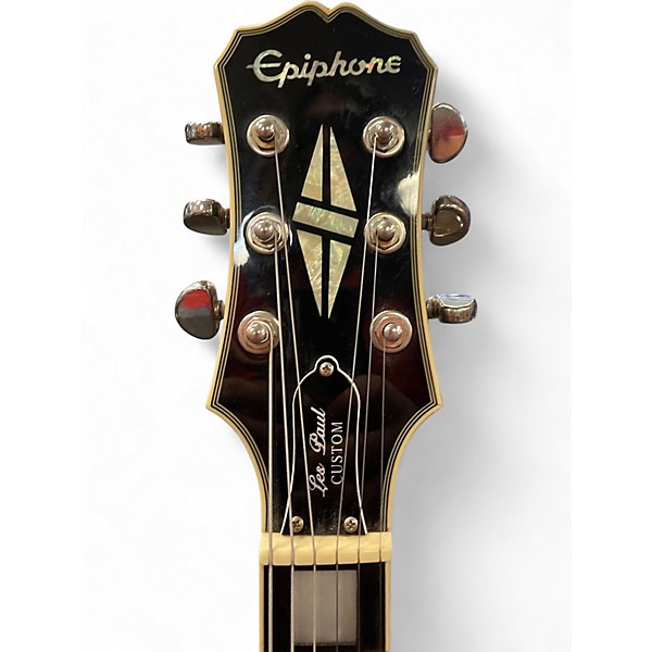 Used Epiphone Les Paul Custom Silver Burst Solid Body Electric Guitar