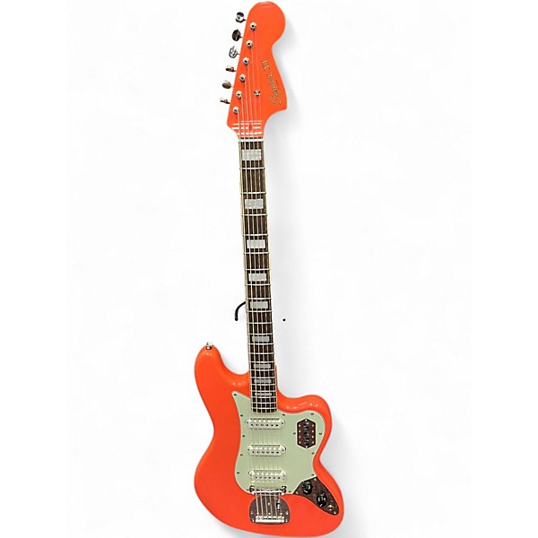 Used Squier Bass VI Tahitian Coral Electric Bass Guitar