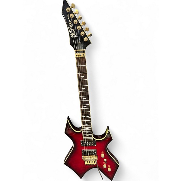 Used B.C. Rich 2000S WARLOCK DELUXE Black Cherry Solid Body Electric Guitar