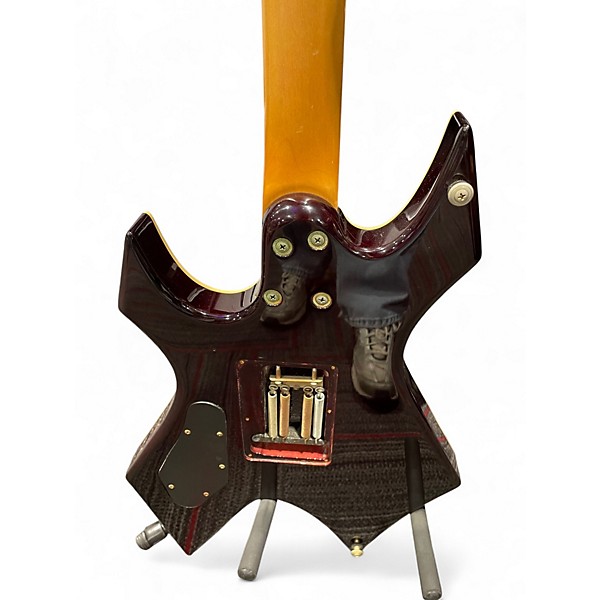 Used B.C. Rich 2000S WARLOCK DELUXE Black Cherry Solid Body Electric Guitar