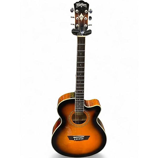 Used Washburn EA15 2 Color Sunburst Acoustic Electric Guitar