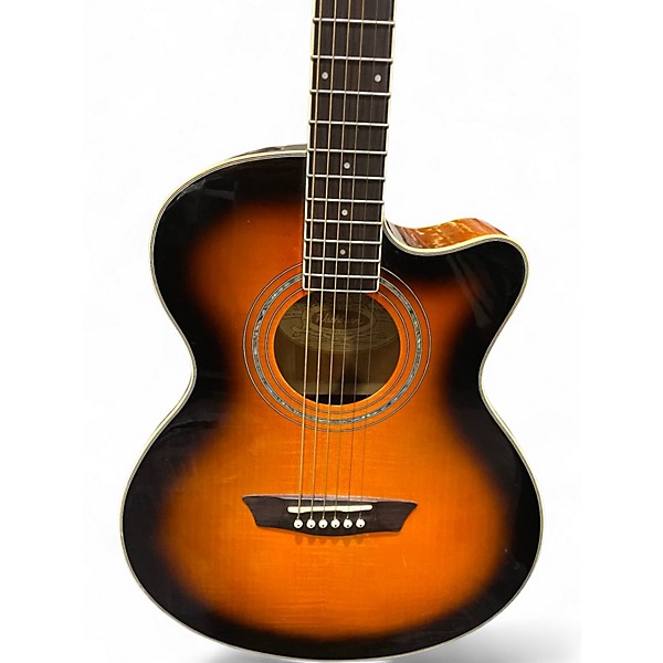 Used Washburn EA15 2 Color Sunburst Acoustic Electric Guitar