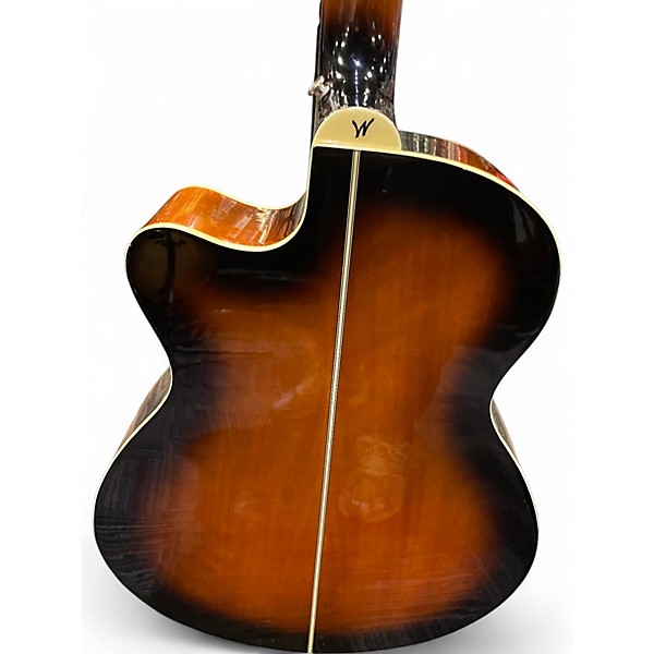 Used Washburn EA15 2 Color Sunburst Acoustic Electric Guitar