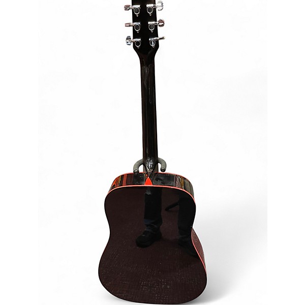 Used Washburn Paul Stanley Signature PS9B Black and Red Acoustic Guitar