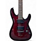 Used Schecter Guitar Research Demon 6 Crimson Red Trans Solid Body Electric Guitar
