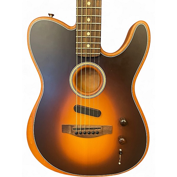Used Fender Acoustasonic Player Telecaster Sunburst Acoustic Electric Guitar
