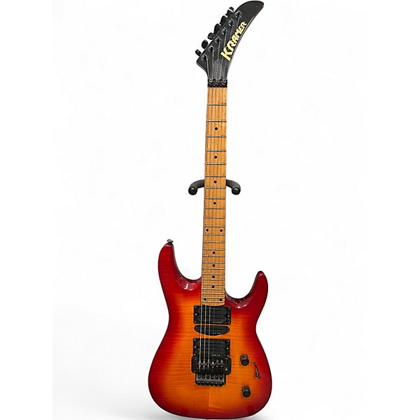 Used Kramer FR424QM Cherry Sunburst Solid Body Electric Guitar