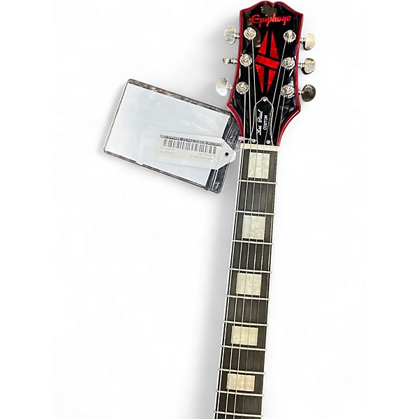 Used Epiphone LES PAUL CUSTOM WIDOW Crimson Red Burst Solid Body Electric Guitar