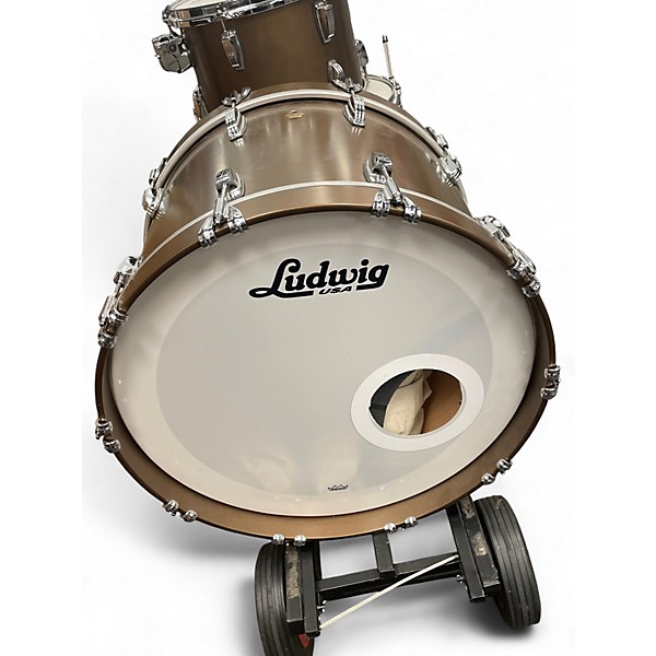 Used Ludwig 3 Piece Classic Maple Vintage Bronze Mist Drum Kit