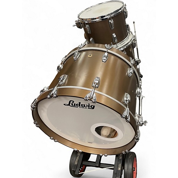 Used Ludwig 3 Piece Classic Maple Vintage Bronze Mist Drum Kit