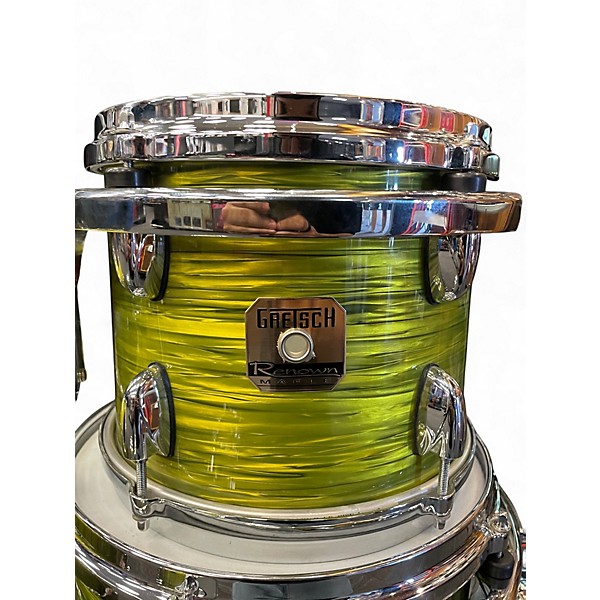 Used Gretsch Drums 5 Piece Renown Maple Green Oyster Drum Kit
