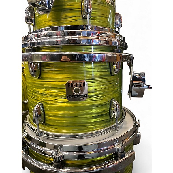 Used Gretsch Drums 5 Piece Renown Maple Green Oyster Drum Kit