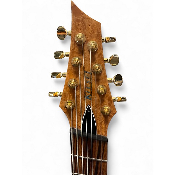 Used Kiesel Custom AM8 24 Fret Multiscale Fanned-Fret Bolt-On Neck Burl Maple Solid Body Electric Guitar