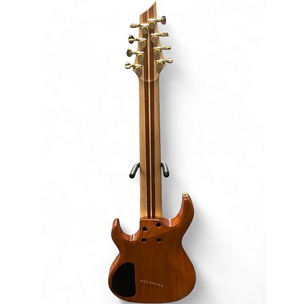 Used Kiesel Custom AM8 24 Fret Multiscale Fanned-Fret Bolt-On Neck Burl Maple Solid Body Electric Guitar