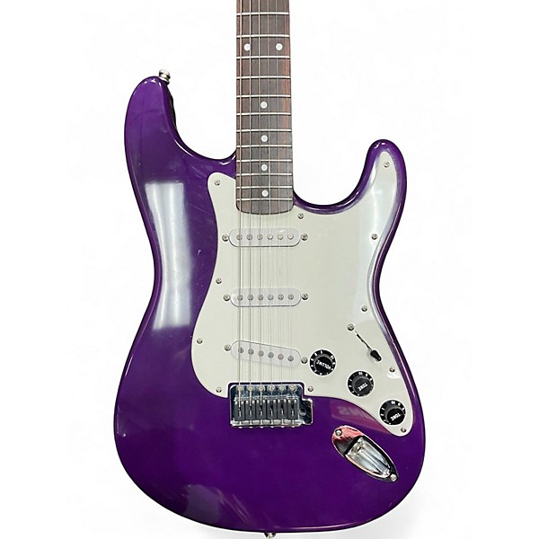 Used Squier strat sss Purple Solid Body Electric Guitar