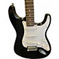 Used Squier Stratocaster Black Solid Body Electric Guitar