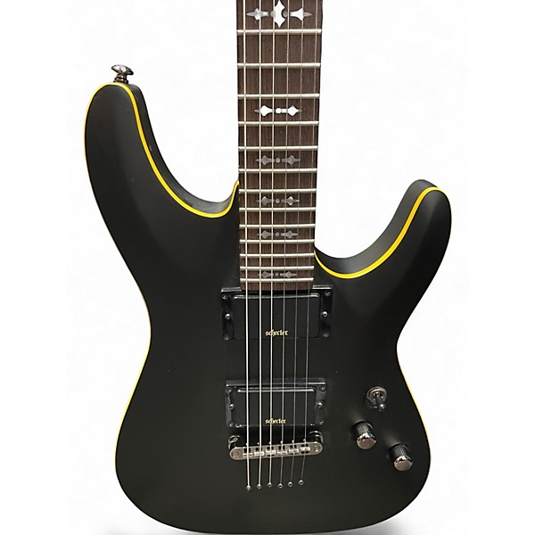 Used Schecter Guitar Research Demon 6 Black Solid Body Electric Guitar