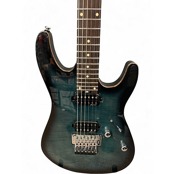 Used Harley Benton FUSION-III HHFR Blue Burst Solid Body Electric Guitar