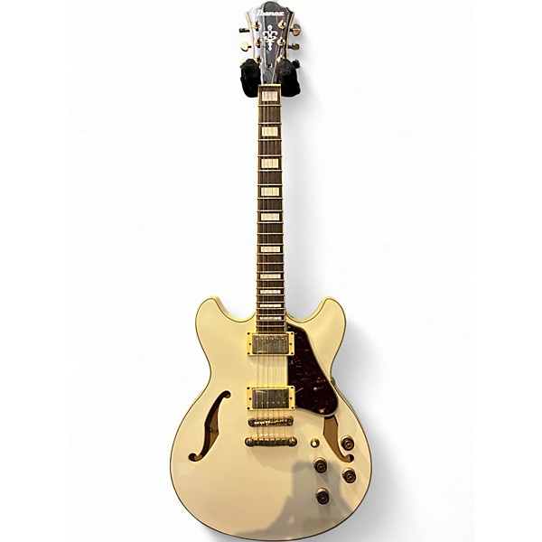 Used Ibanez AS73G White Hollow Body Electric Guitar