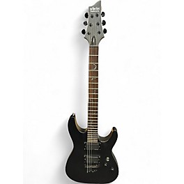 Used Schecter Guitar Research Damien 6 Black Solid Body Electric Guitar