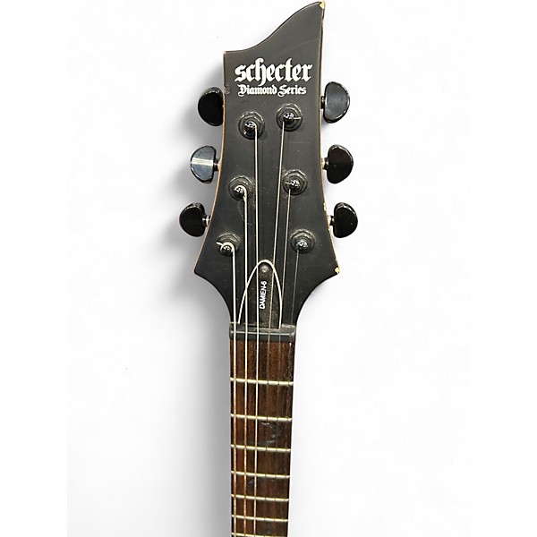 Used Schecter Guitar Research Damien 6 Black Solid Body Electric Guitar