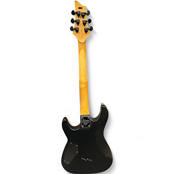 Used Schecter Guitar Research Damien 6 Black Solid Body Electric Guitar