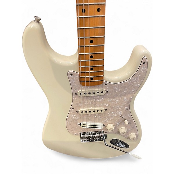 Used Fender Standard Stratocaster Olympic White Solid Body Electric Guitar