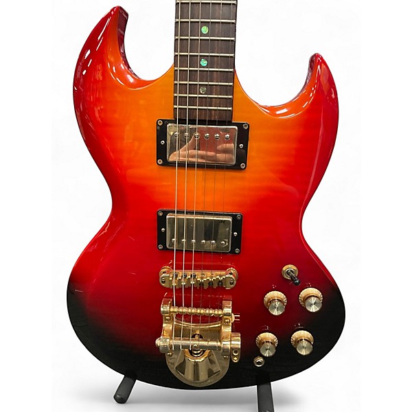 Used Jay Turser JT55 Fireburst Solid Body Electric Guitar