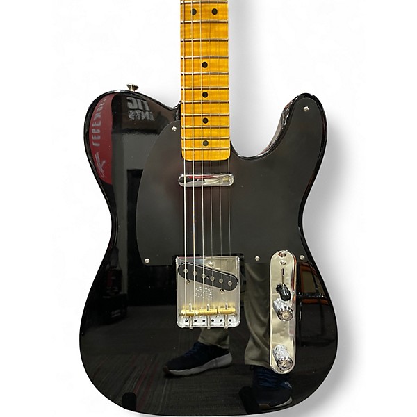 Used Fender Limited Edition American Vintage II 1951 Telecaster Flame Ma Black Solid Body Electric Guitar