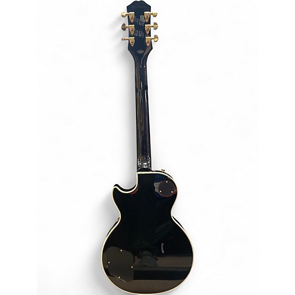 Used Epiphone Les Paul Custom Black and Gold Solid Body Electric Guitar