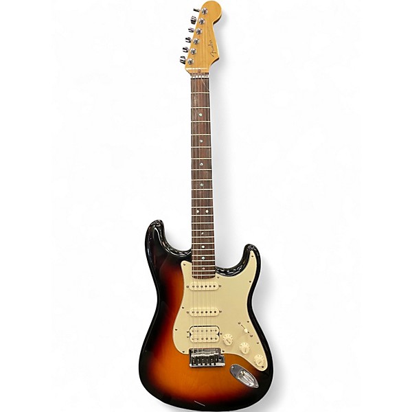 Used Fender American Deluxe Stratocaster HSS 3 Color Sunburst Solid Body Electric Guitar