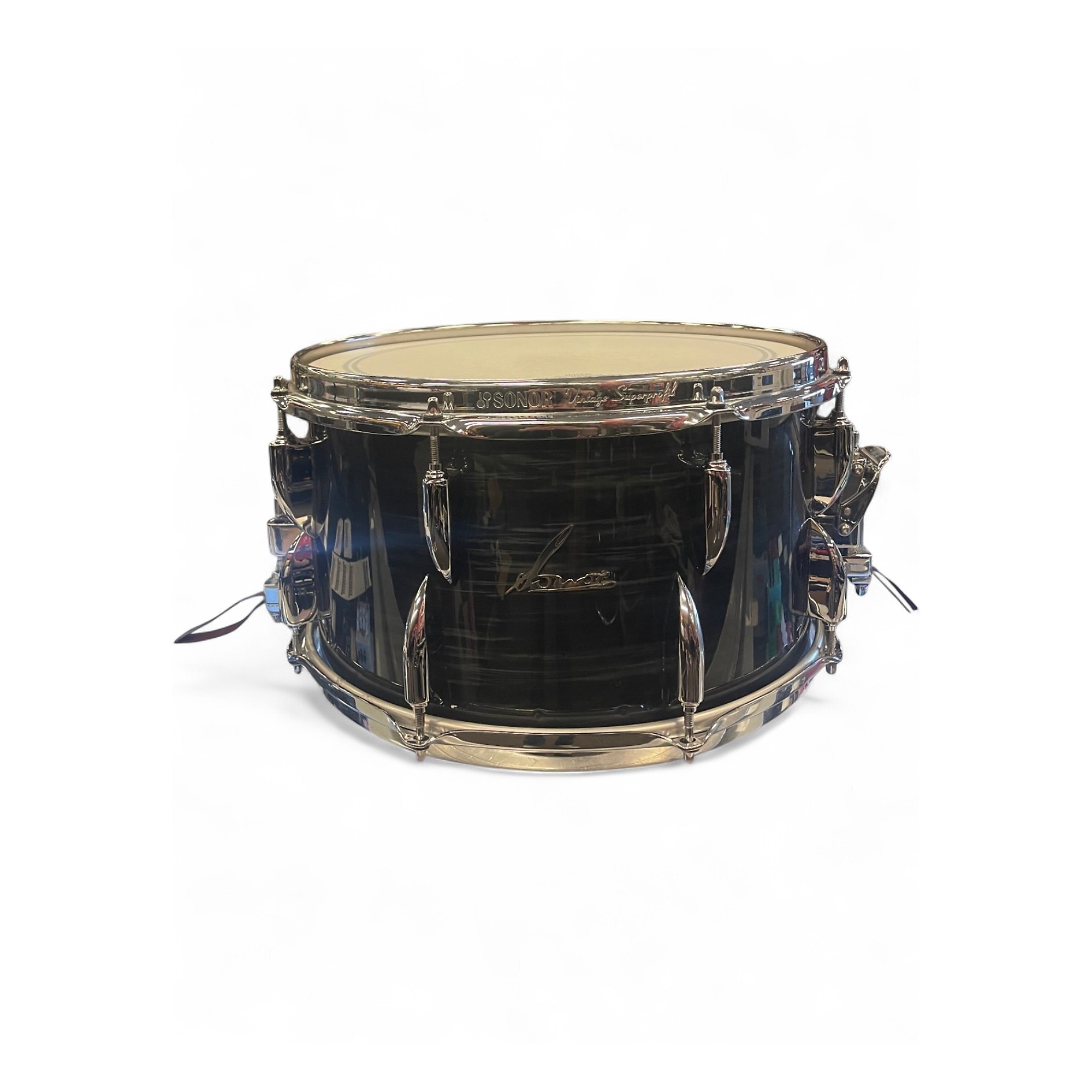 Used SONOR 14X8 Vintage Series Snare Trans Black Drum Trans Black