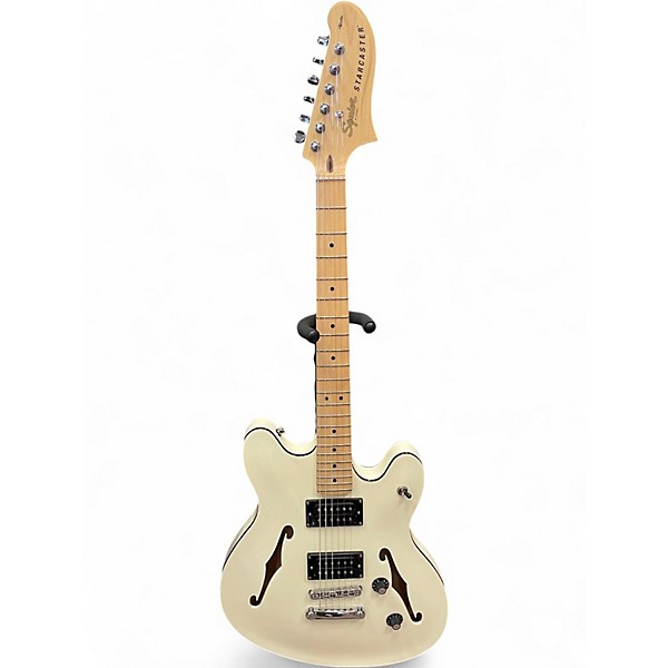Used Squier Affinity Series Starcaster Classic White Hollow Body Electric Guitar