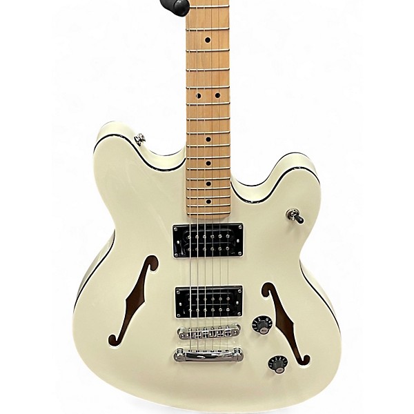 Used Squier Affinity Series Starcaster Classic White Hollow Body Electric Guitar