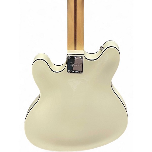 Used Squier Affinity Series Starcaster Classic White Hollow Body Electric Guitar