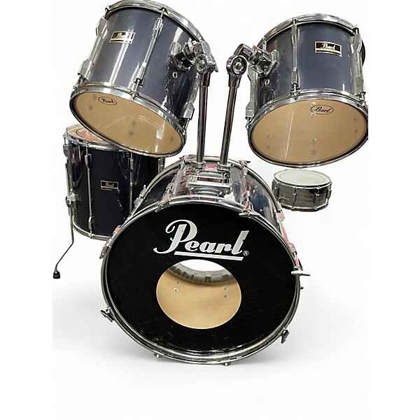 Used Pearl 5 Piece Export NAVY BLUE Drum Kit