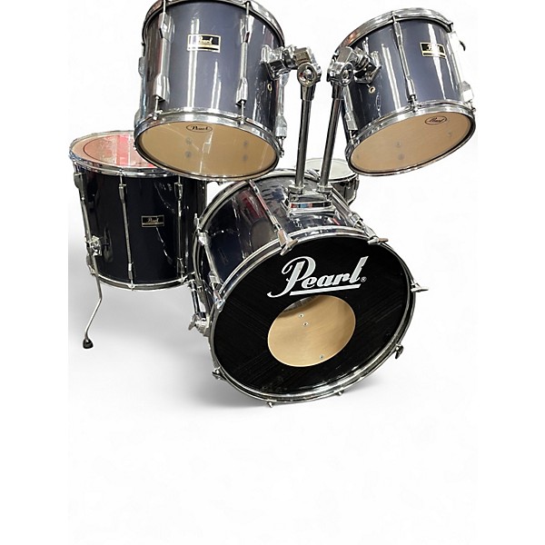Used Pearl 5 Piece Export NAVY BLUE Drum Kit